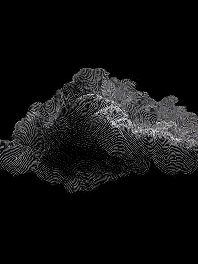 Abstract Cloud Lines Poster. poster print