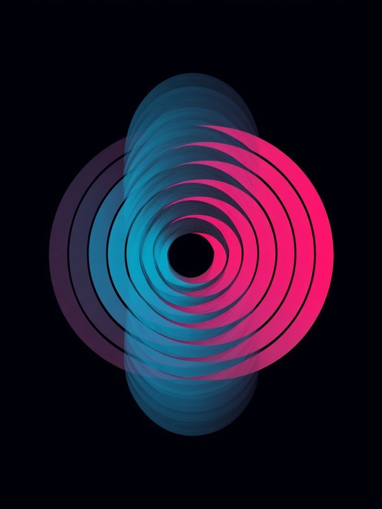 Abstract Circular Waves Poster. poster detail