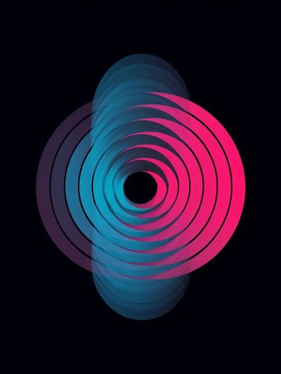 Abstract Circular Waves Poster. poster