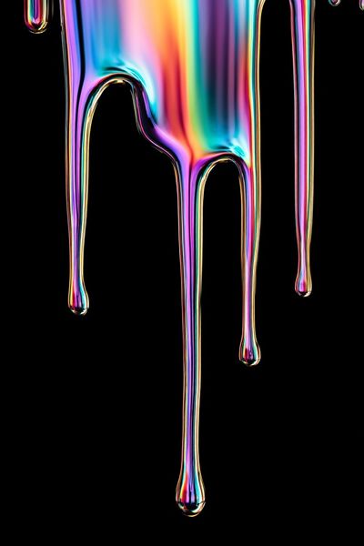 Colorful Dripping Paint — Abstract Print. poster
