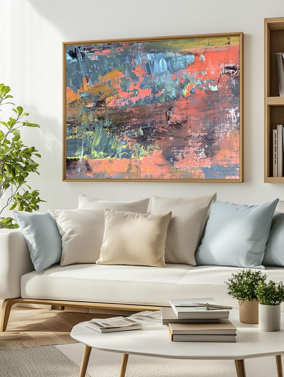 Abstract Colorful Texture Poster. — room view 2