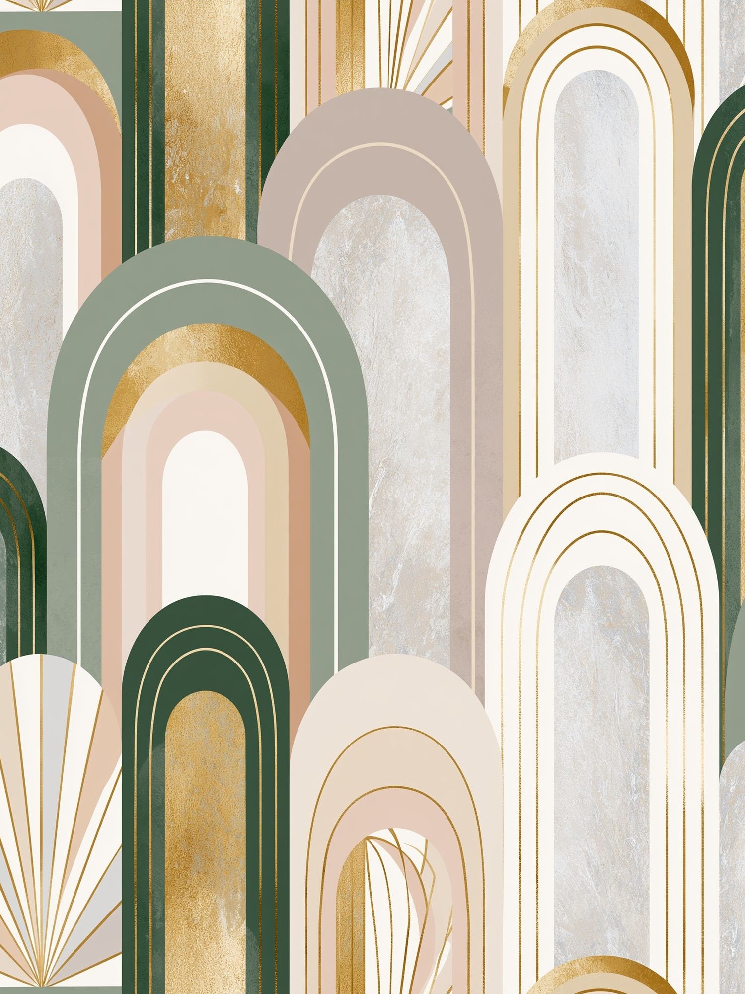 Art Deco Arches Abstract Poster. poster — abstract art