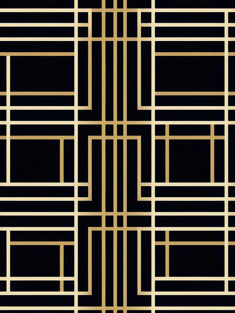 Gold Geometric Art Deco Poster. poster detail