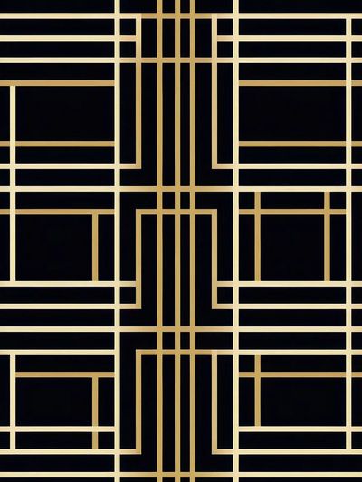 Gold Geometric Art Deco Poster. poster
