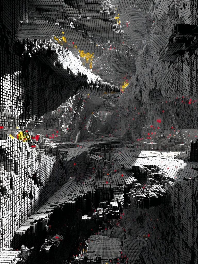 Abstract Digital Landscape Poster. poster detail