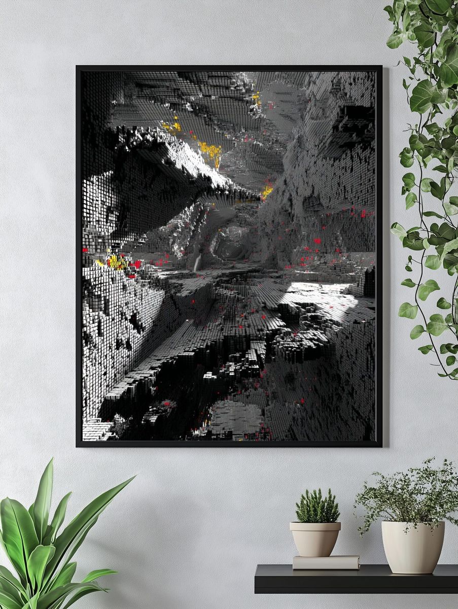 Abstract Digital Landscape Poster. — room view 4