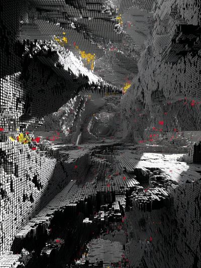 Abstract Digital Landscape Poster. poster print