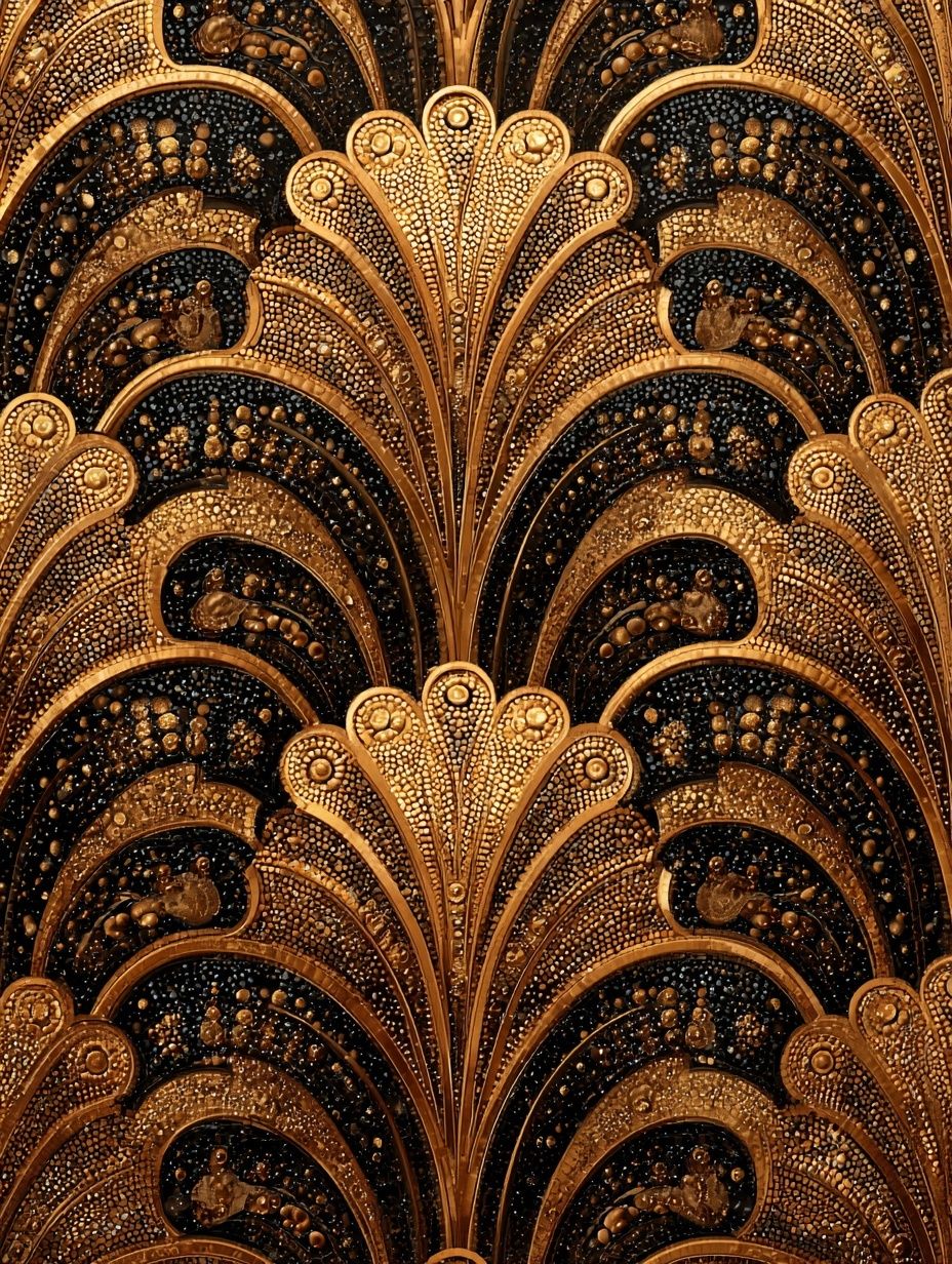 Art Deco Gold Pattern Poster. poster detail