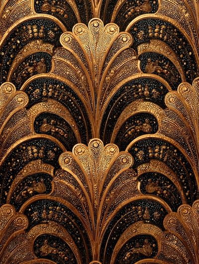 Art Deco Gold Pattern Poster. poster