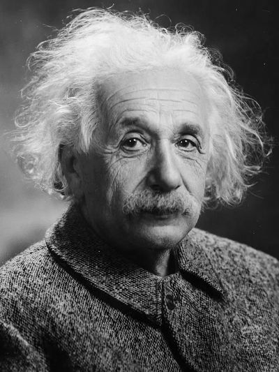 Albert Einstein portrait, famous physicist. poster print