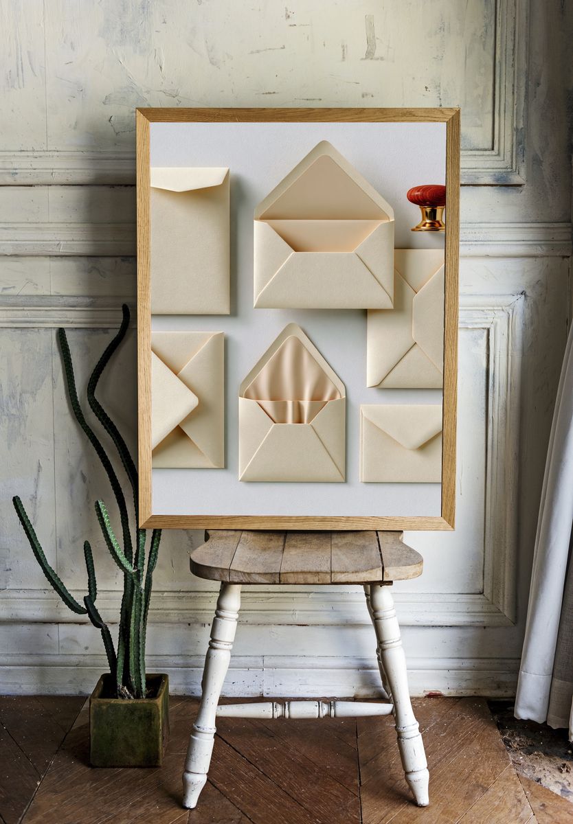 Minimal Envelope Abstract Print. room preview