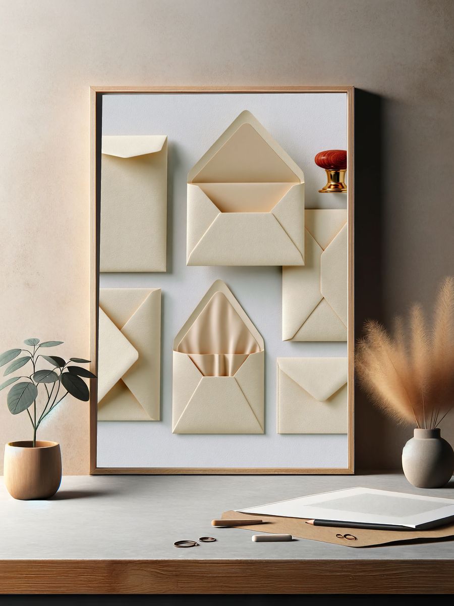 Minimal Envelope Abstract Print. — room view 2
