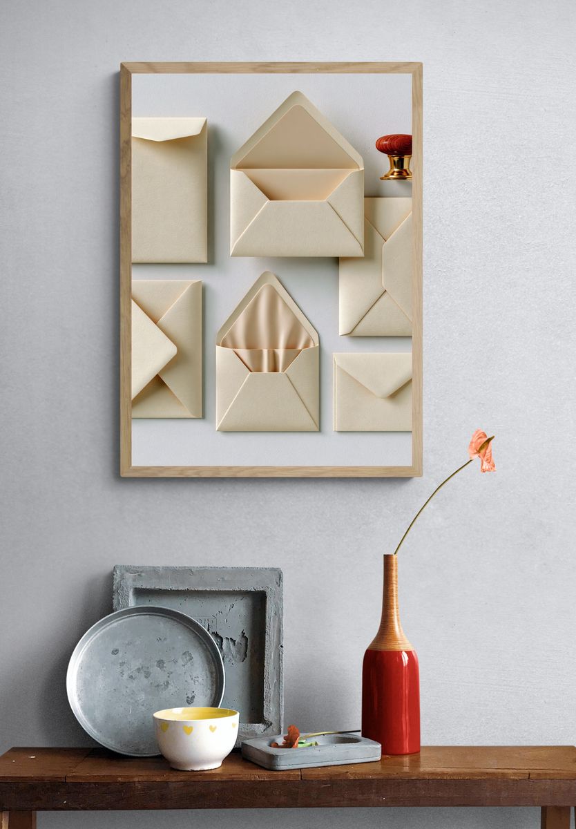 Minimal Envelope Abstract Print. — room view 3