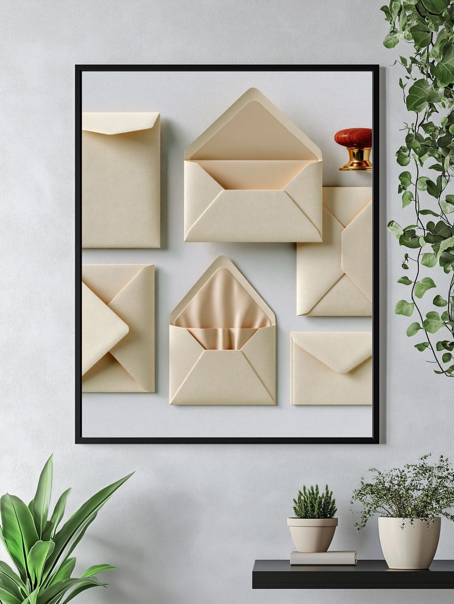 Minimal Envelope Abstract Print. — room view 4