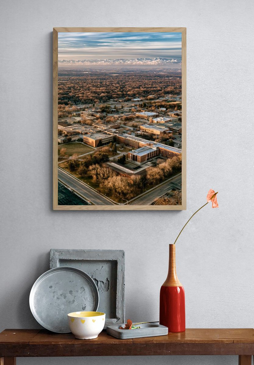 Aerial Campus Landscape Poster. — room view 3