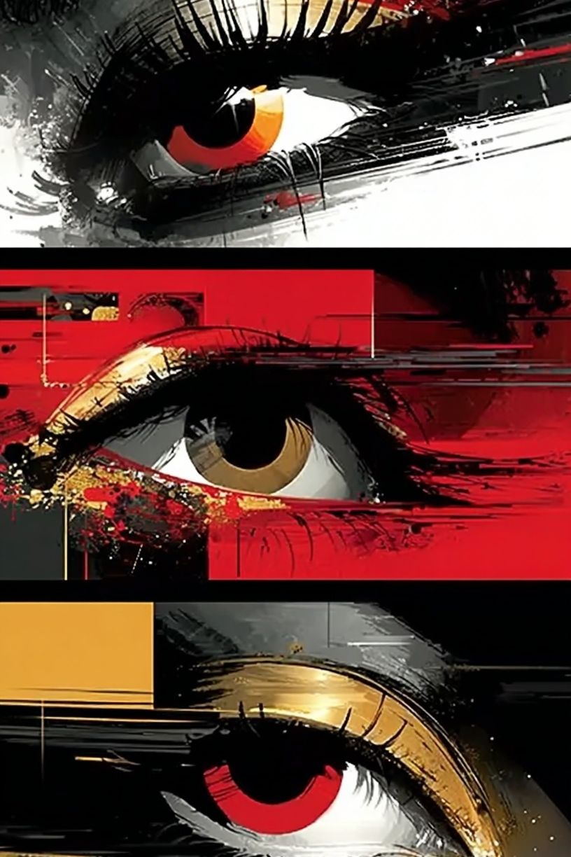 Abstract Eyes Expressionism Poster. poster detail