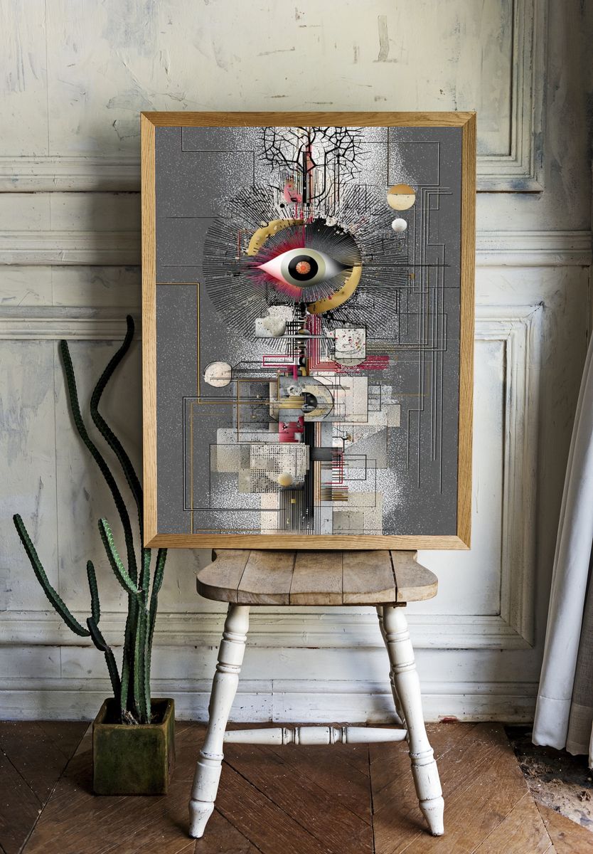 Abstract Eye — Geometric Poster. — room view 1