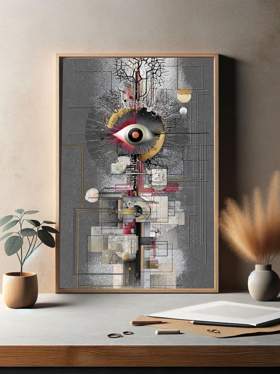 Abstract Eye — Geometric Poster. — room view 2