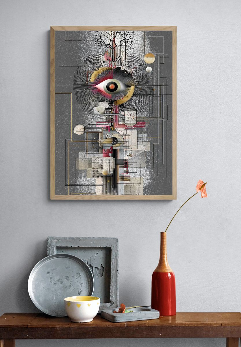 Abstract Eye — Geometric Poster. — room view 3
