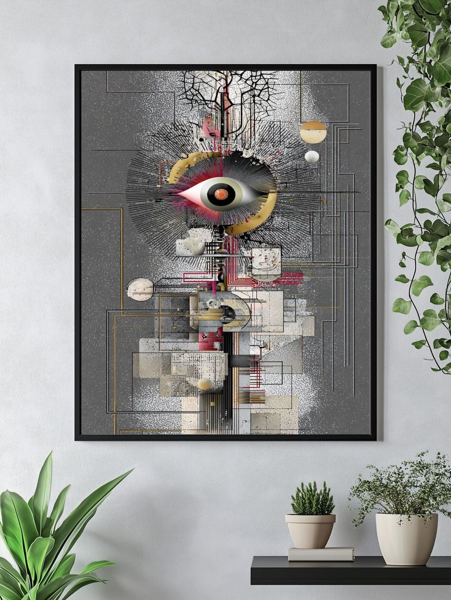 Abstract Eye — Geometric Poster. — room view 4
