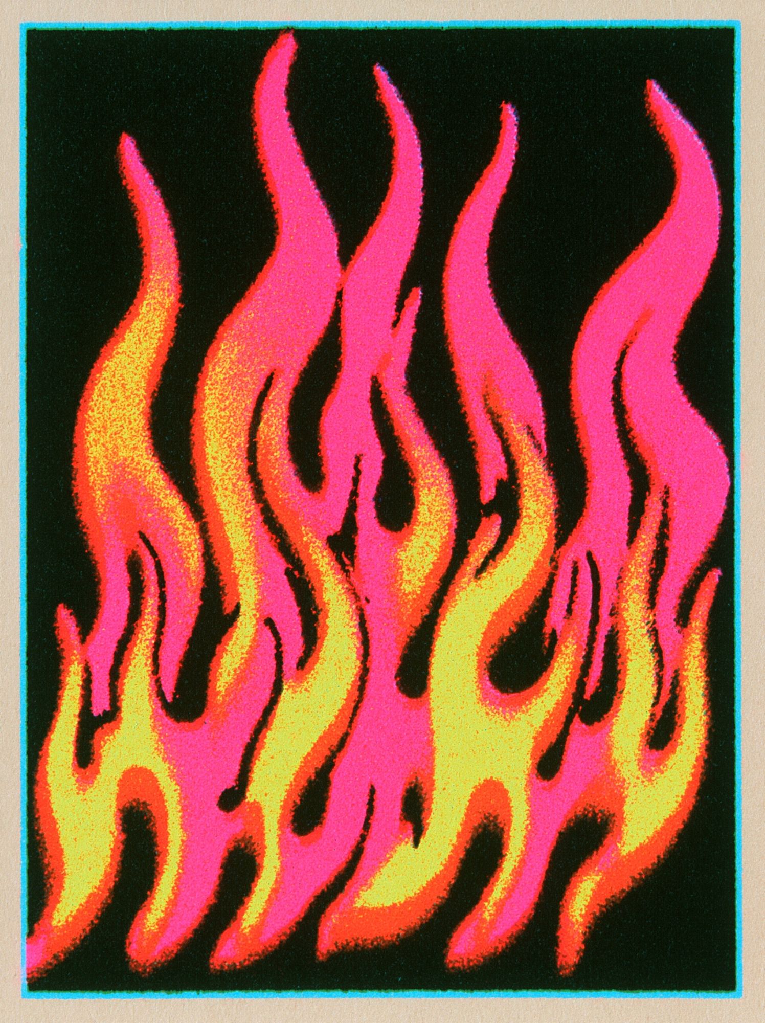 Neon Flame Abstract Poster. poster detail