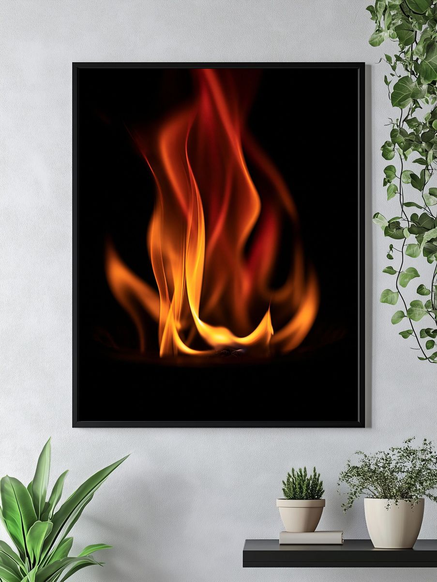 Abstract Flame Glow Poster. — room view 4