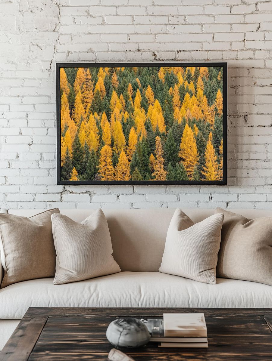 Autumn Forest Landscape Poster. room preview