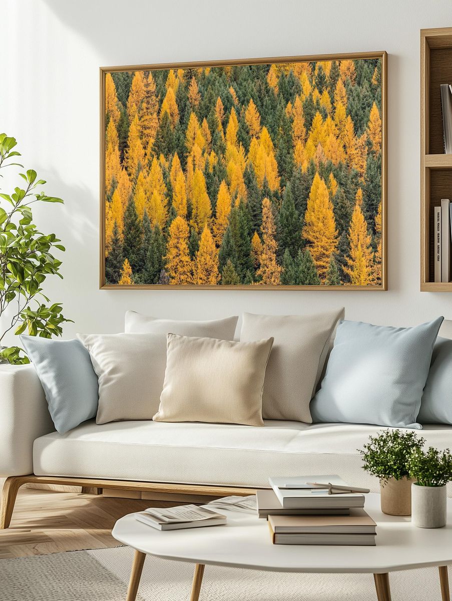 Autumn Forest Landscape Poster. — room view 2