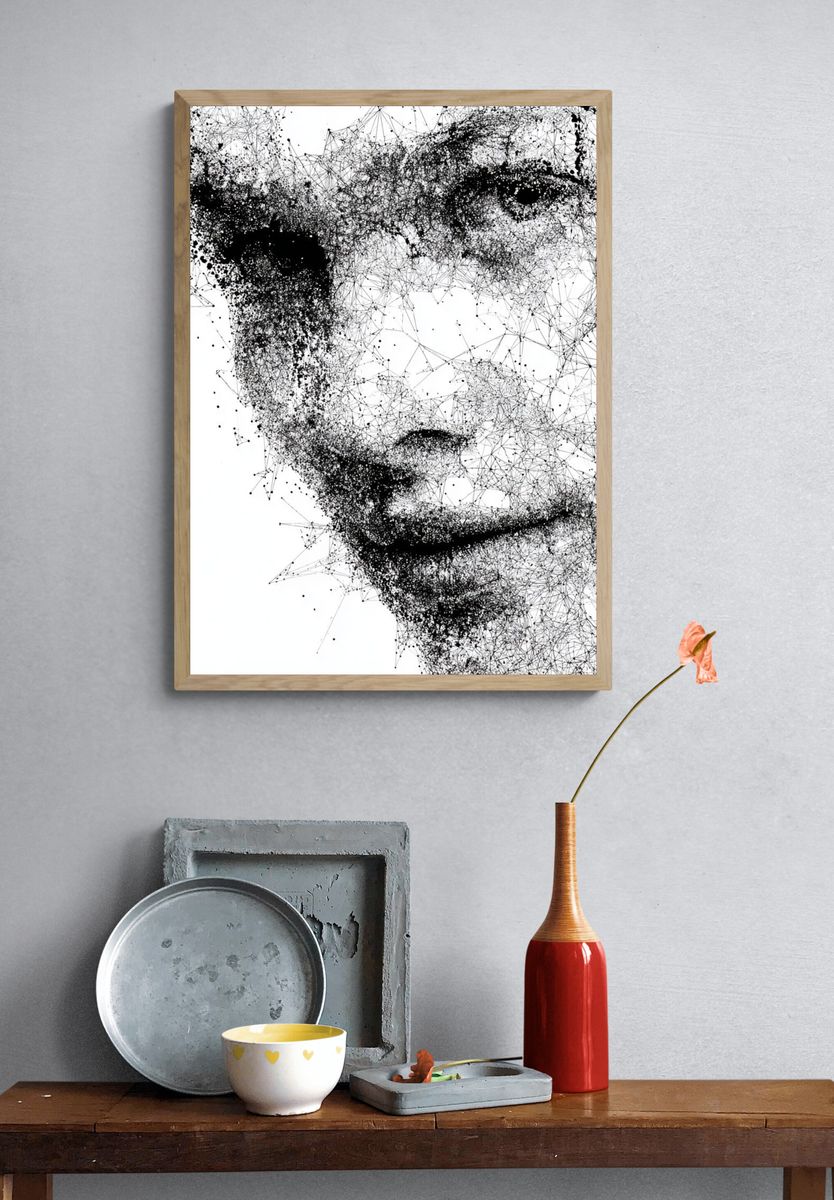 Abstract Face — Fine Art Print. — room view 3