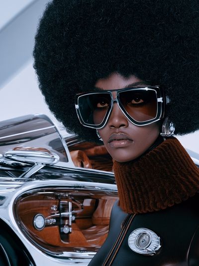 Afrofuturist Fashion Portrait Poster. poster