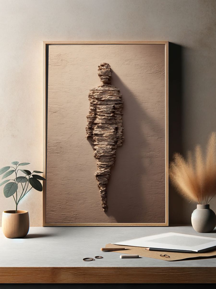 Abstract Human Figure — Fine Art Print. — room view 2