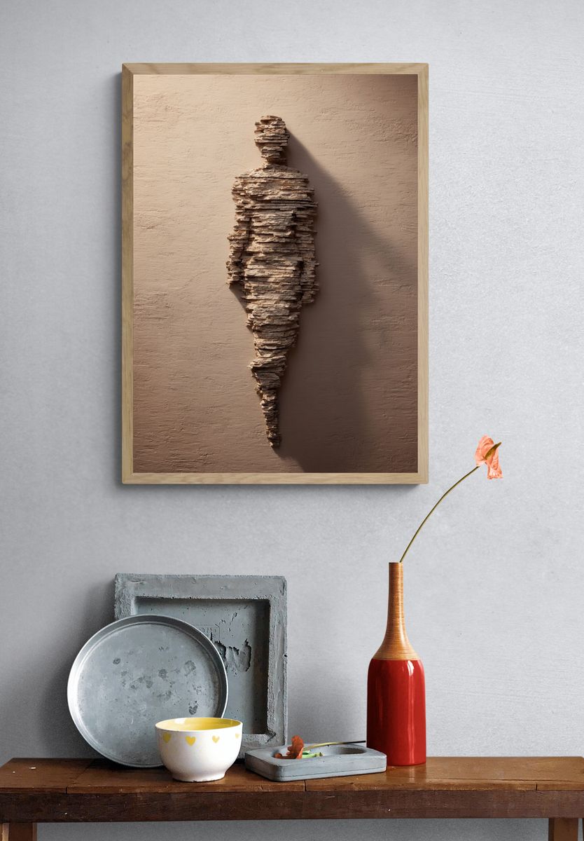 Abstract Human Figure — Fine Art Print. — room view 3