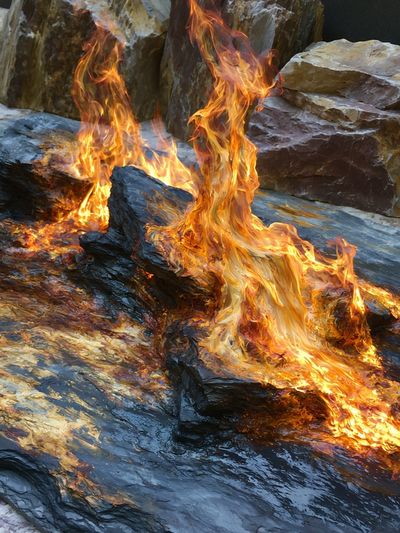 Fire and Stone Abstract Print. poster