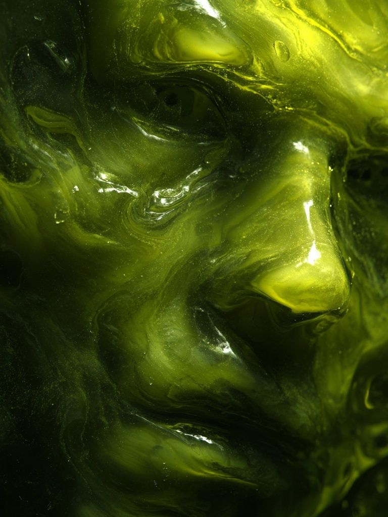 Abstract Green Face Poster. poster — abstract art