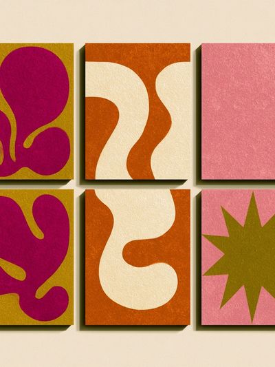Retro Geometric Shapes Poster.