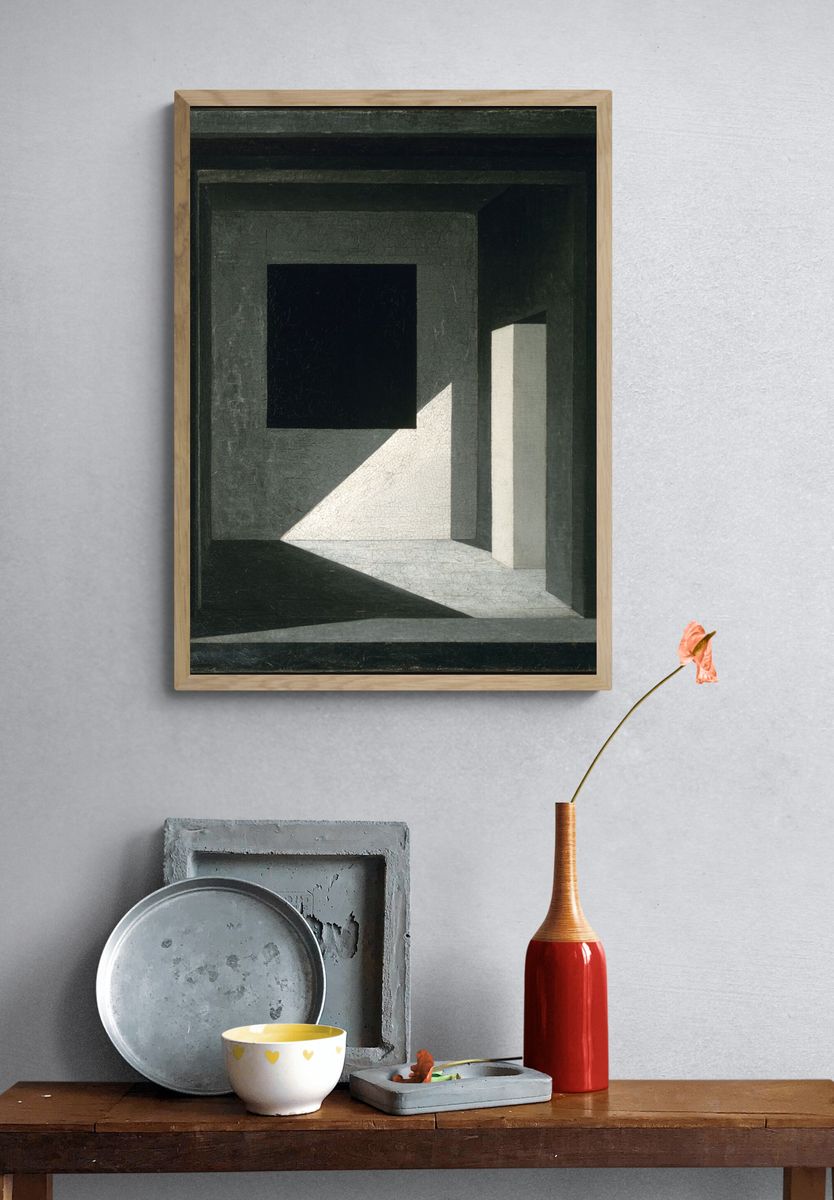 Geometric Shadow Chamber Print. — room view 3