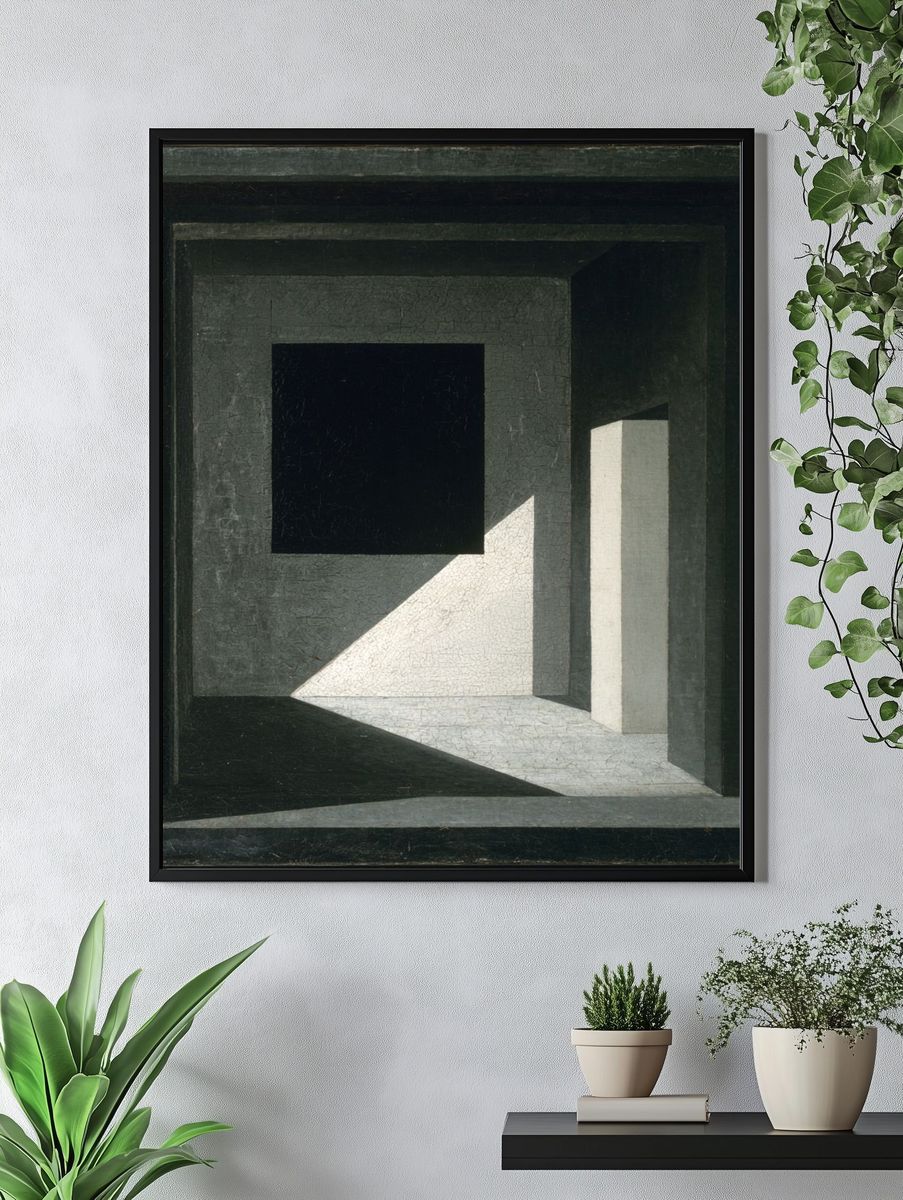 Geometric Shadow Chamber Print. — room view 4