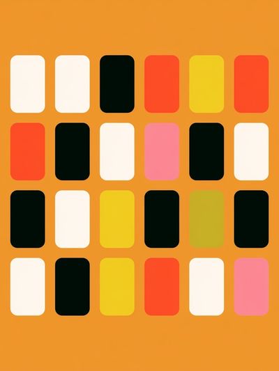 Retro Color Grid Poster.