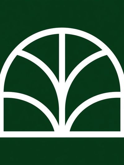 Green Arch Geometric Print. poster