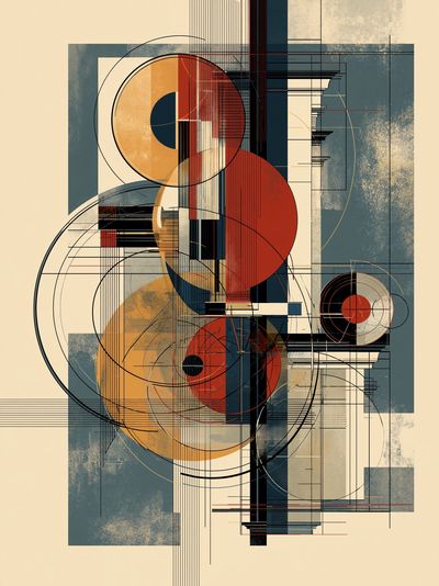 Geometric Circles Abstract Poster.