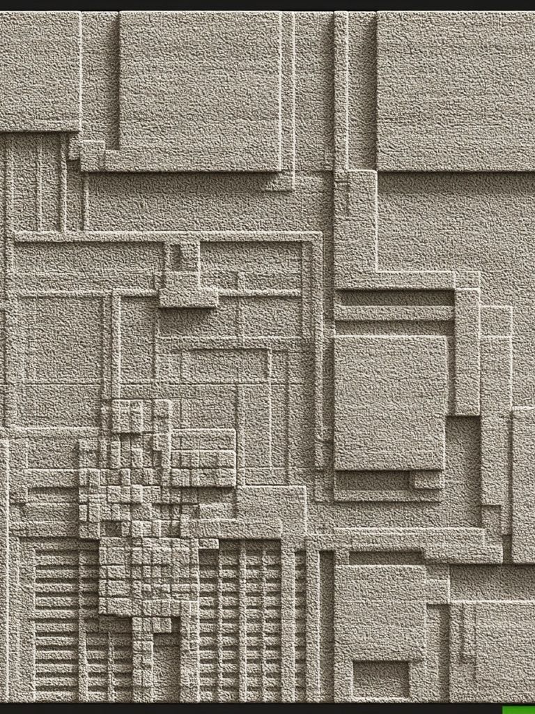 Textured Geometric Relief Poster. poster detail