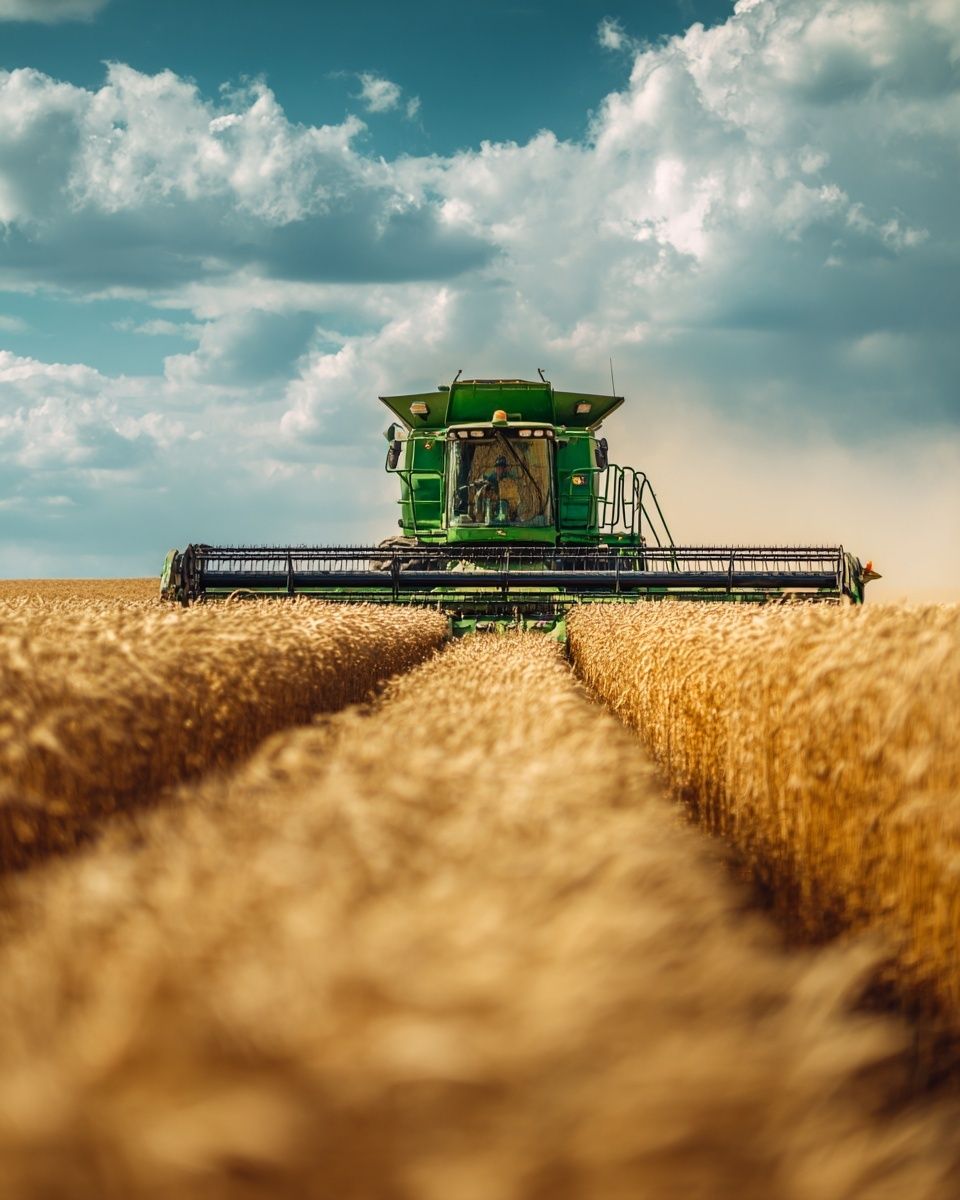 Combine Harvester Field Photography Poster. poster — photography art