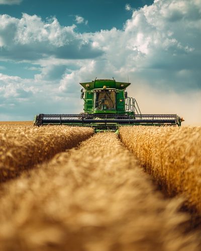 Combine Harvester Field Photography Poster. poster