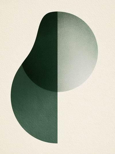 Green Geometric Abstract Poster. poster