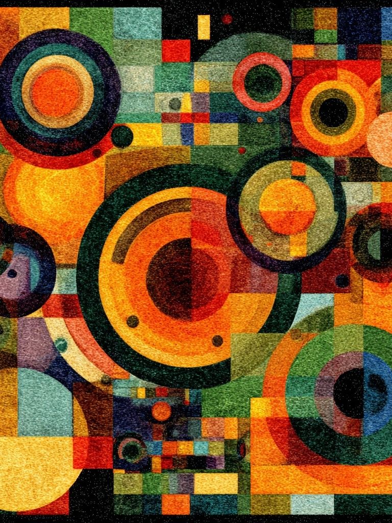 Geometric Orbit Abstract Poster. poster — abstract art