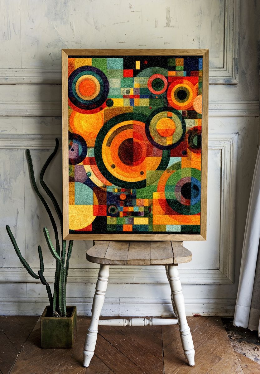 Geometric Orbit Abstract Poster. room preview