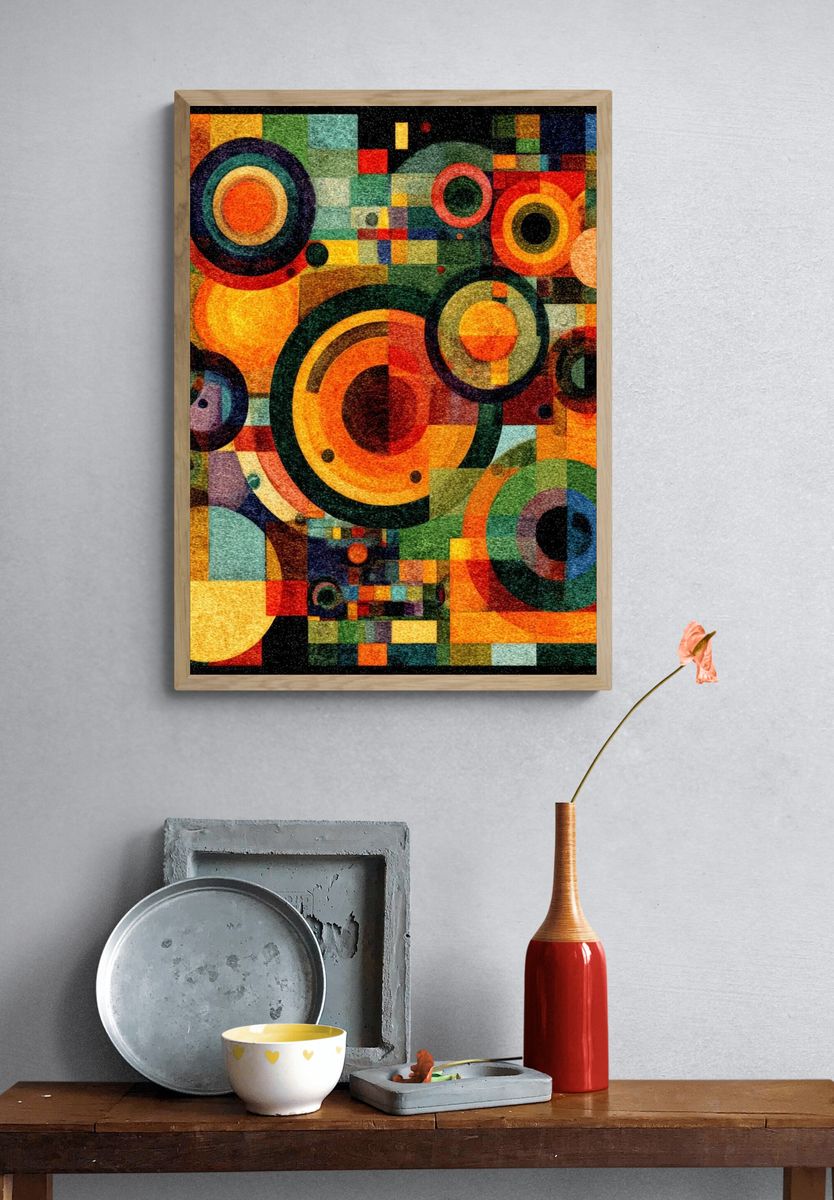 Geometric Orbit Abstract Poster. — room view 3