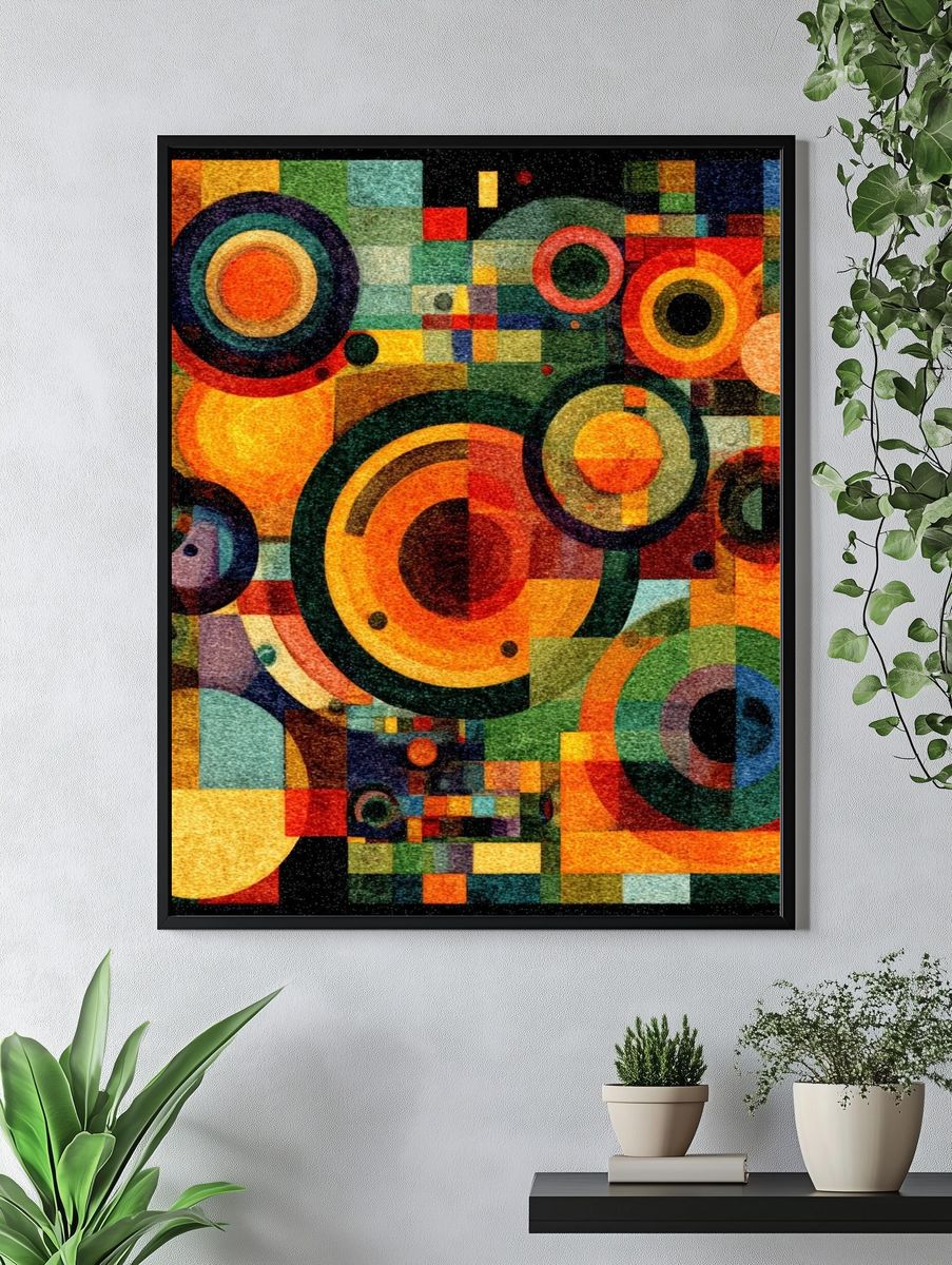 Geometric Orbit Abstract Poster. — room view 4