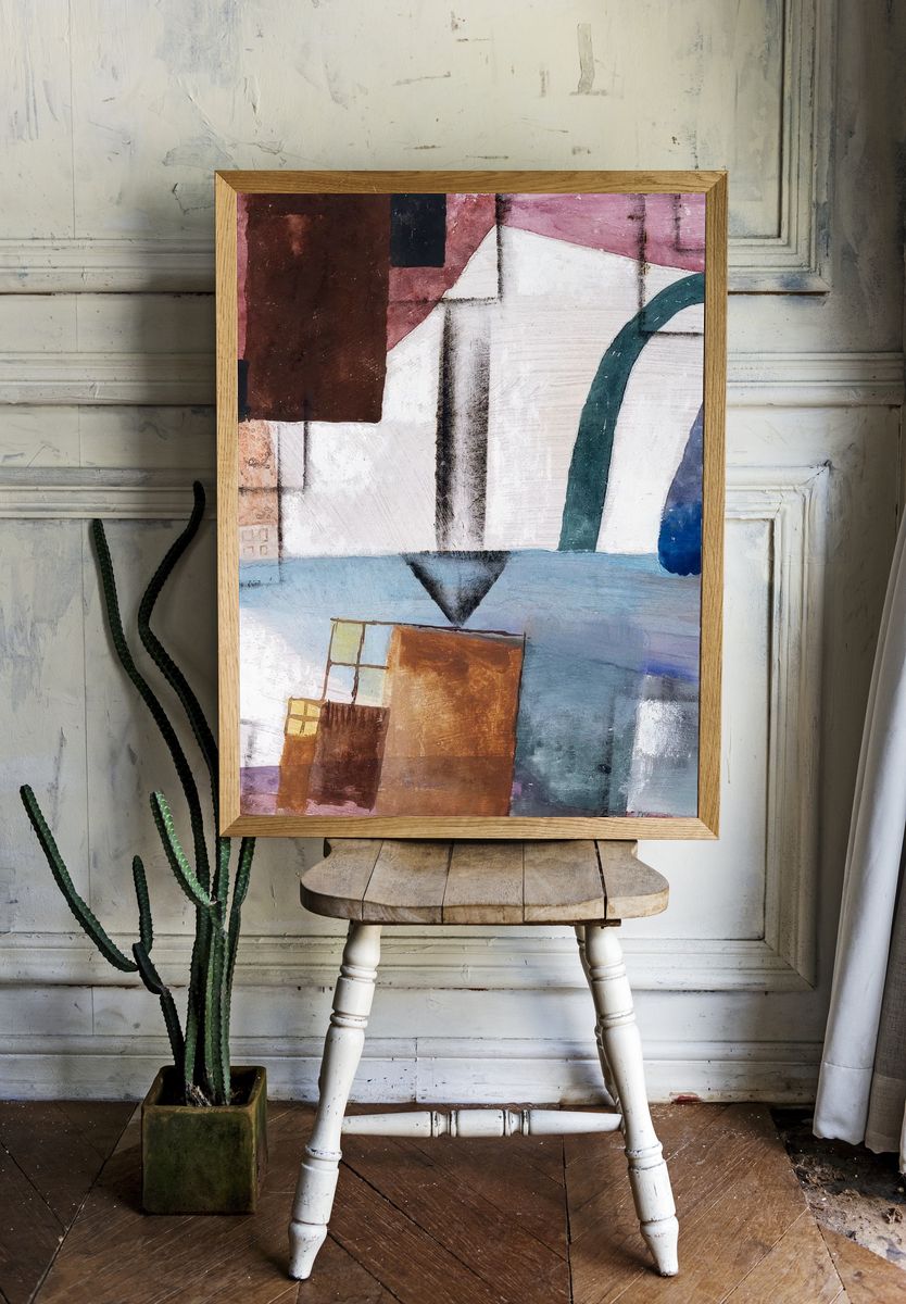 Abstract Geometric Shapes Poster. — room view 1