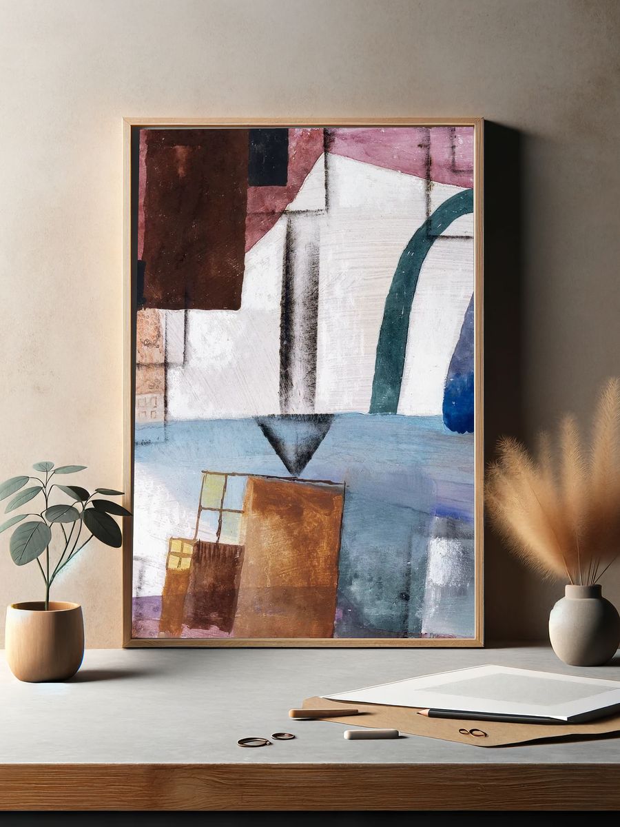 Abstract Geometric Shapes Poster. — room view 2